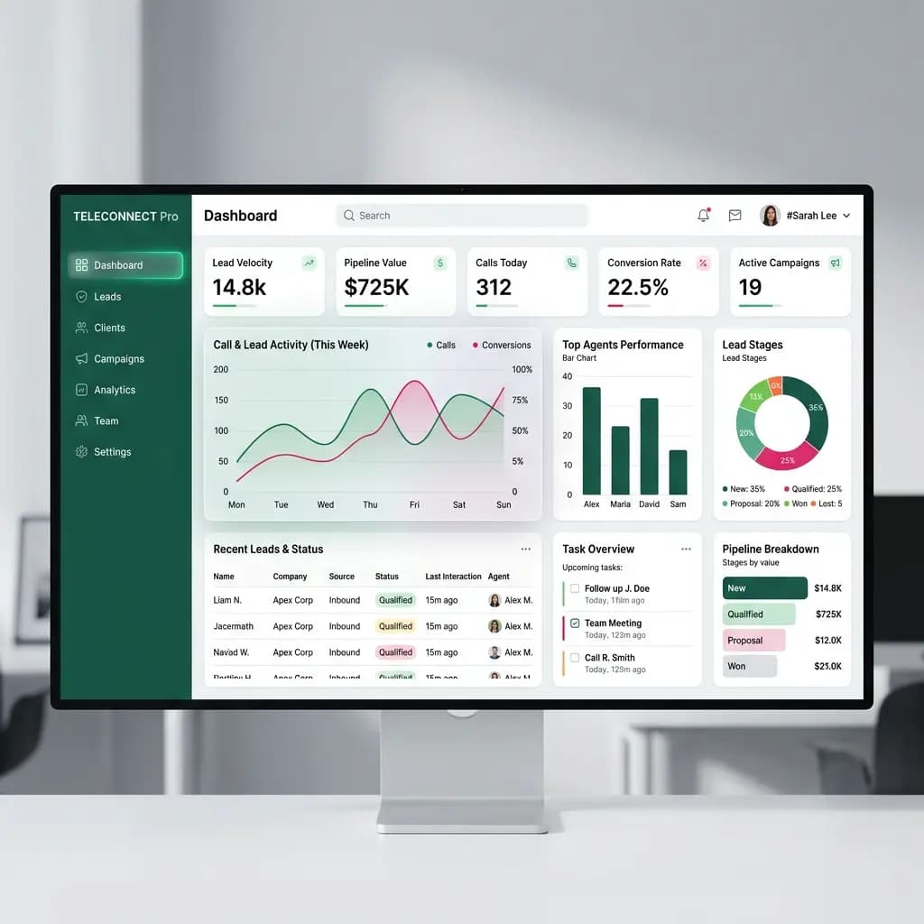 MegaMobileCRM Dashboard